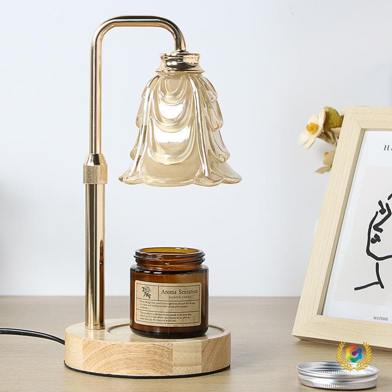 ◔Log aromatherapy lamp, wax melting lamp, candle warming lamp, dimmable candle melting lamp, bedroom aromatherapy furnace, candle melting lamp, Yama