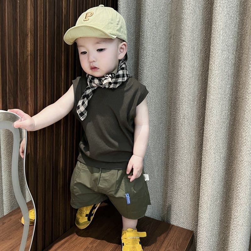 Baby boy summer clothes infant summer thin sleeveless vest shorts suit cool going out two-piece trendy set
