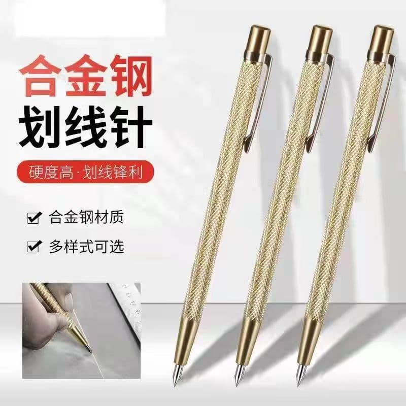 Wholesale Metal Plate Glass Marking Scribing Pen Gold Carbide Scribe Tile Cutter Scriber
