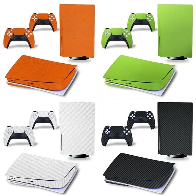 PS5 Disc Version Carbon Fiber Sticker PS5 Disc Version Console Skin Electroplated Matte Sticker