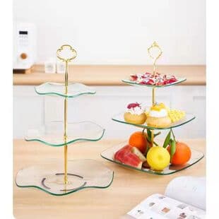 Tempered Glass Plate Shaped Glass Plate Tempered Glass Dinner Plate Baking Plate Fruit Plate Dessert Plate
