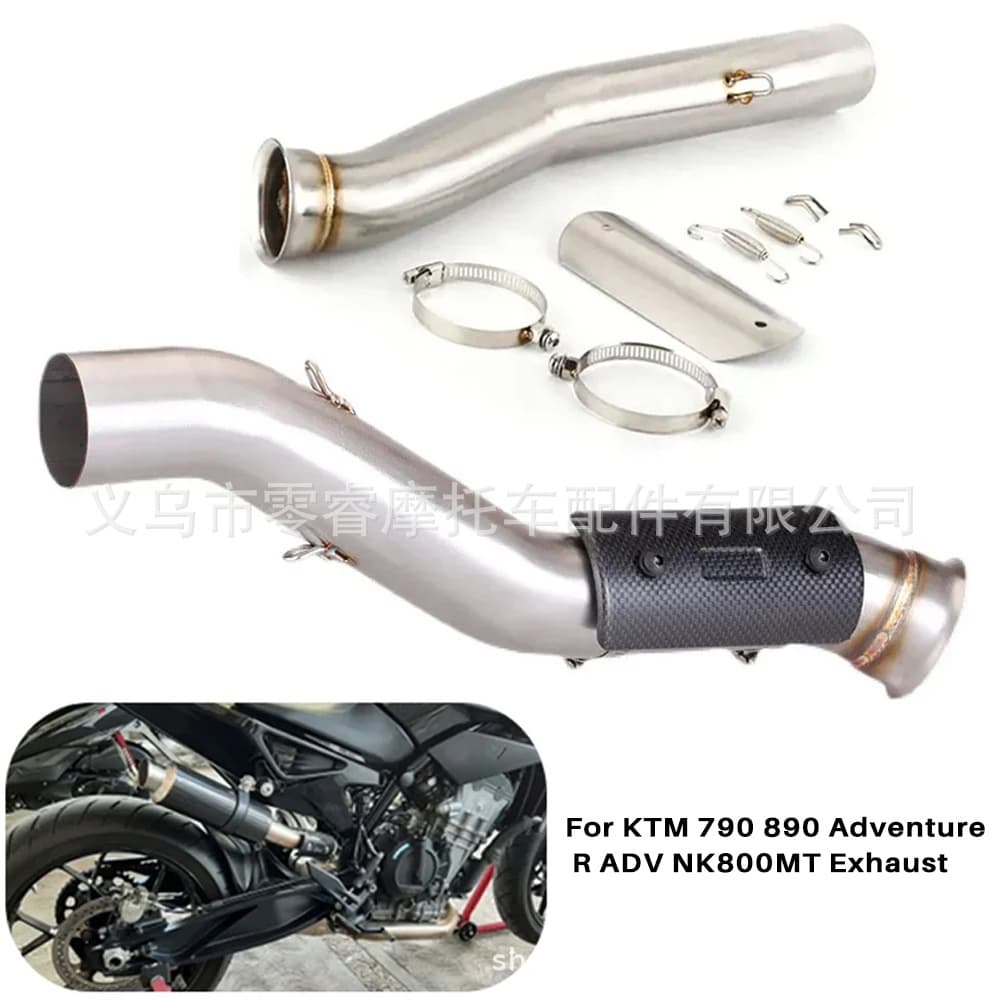 Motorcycle Mid-Pipe Compatible with KTM 790 Adventure / R 890 ADV CFMoto 800MT