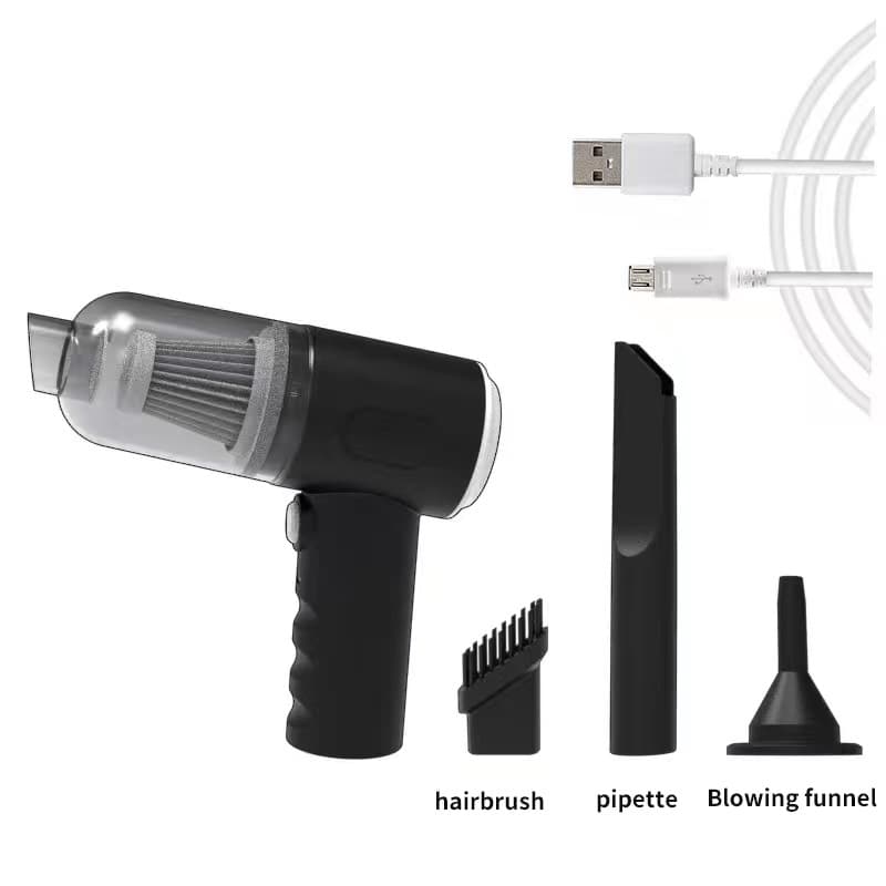 High-Power Mini Wireless Car Vacuum Cleaner, Suction and Blowing Integrated, Home and Car Dual-Use Portable Vacuum with Strong Suction, Wholesale