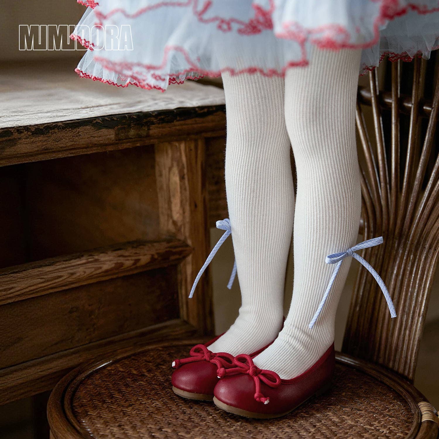 Baby pantyhose spring new girls bow leggings striped combed cotton children's leggings wholesale