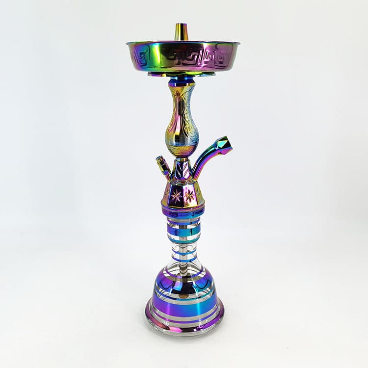 Arabic Hookah Bar New Large 55CM Single-Hose Zinc Alloy SHISHA Electroplated Colorful Hookah