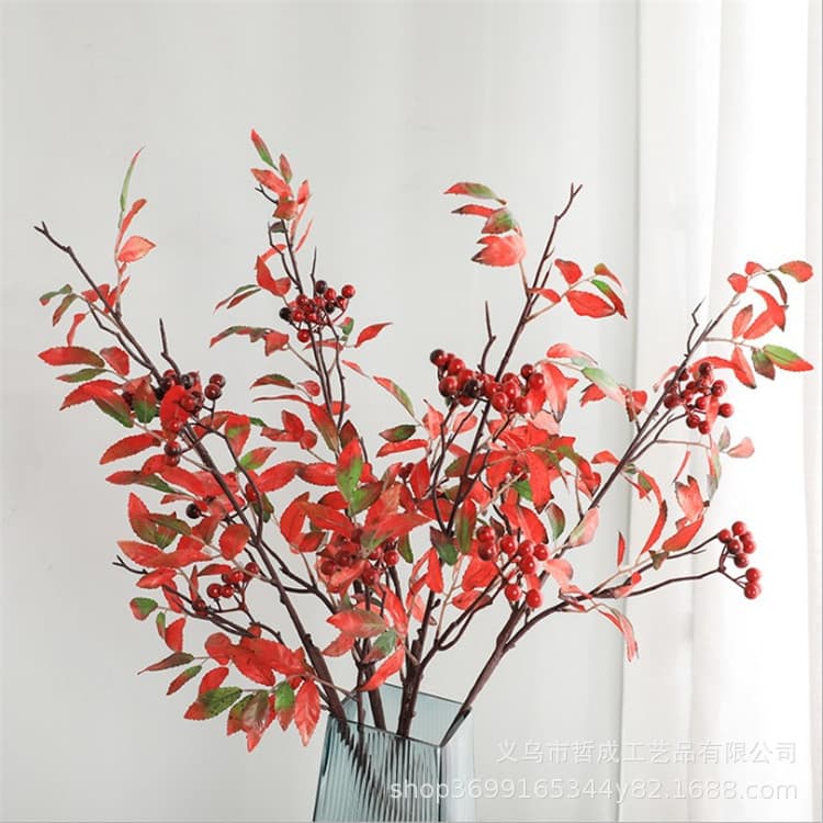 Hotel decorative floral arrangements and soft furnishings using artificial plastic foliage; New Chinese style home decor; Artificial flowers with a tactile feel; succulent leaves.