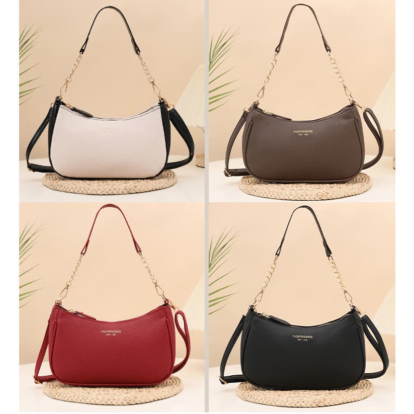 Trendy Solid Color Underarm Bag New Shoulder Handbag Textured Crossbody Bag Handbag Cross-Border Hot Seller