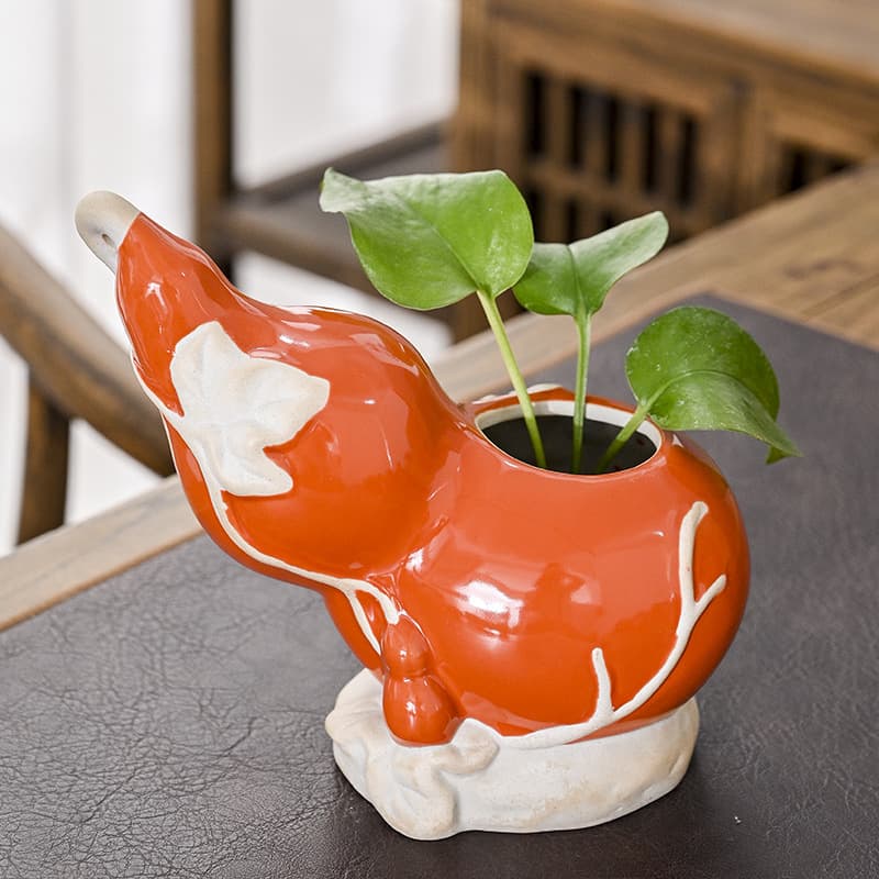 Persimmon Hydroponic Tank Pothos Hydroponic Container Creative Vase Flower Arrangement Bottle Desktop Water Cultivation Plant Vessel Flower Pot