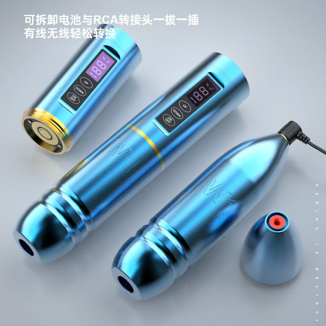 Multi-Frequency Wireless Battery Tattoo Machine PMU Machine Microblading Machine Eyebrow Tattoo Machine European Lip Full Disposable Integrated Machine Set