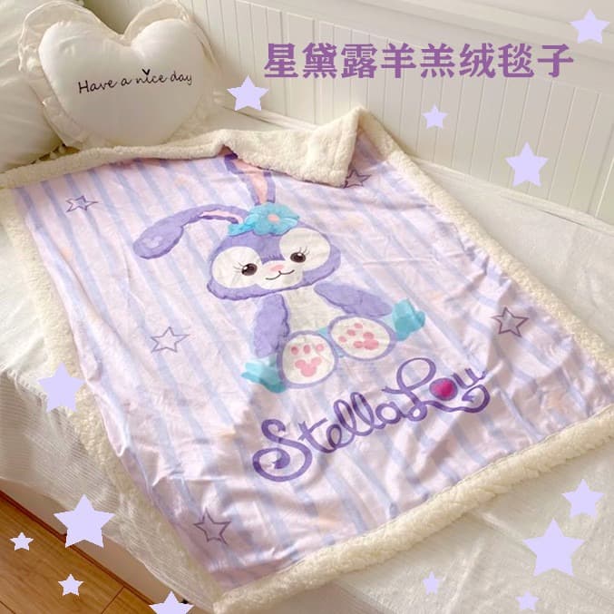 Custom Flannel and Lamb Fleece Blanket, Stellar Dew Autumn/Winter Single Blanket, Student Dormitory Nap Blanket