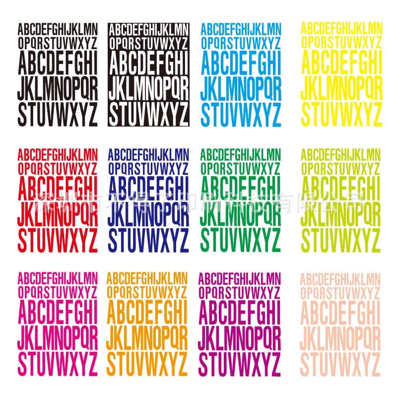 Wholesale Colorful Rainbow Vinyl DIY Letter Stickers Uppercase Lowercase Self-Adhesive Mailbox Address Label Stickers