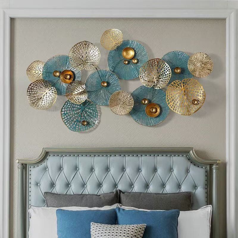 Light Luxury Iron Art Three-Dimensional Wall Decoration for Living Room and Bedroom Background Wall, Metal Flower Wall Art Hanging Decoration