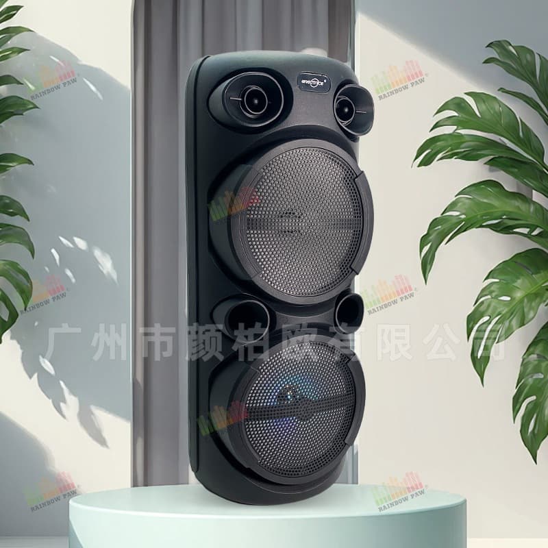 GTS Series Factory Direct Wholesale GTS-2059 Outdoor Portable Dual 8-Inch Colorful Light Bluetooth Speaker