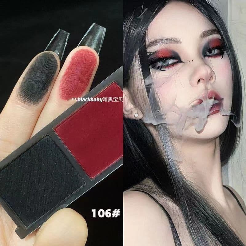 Biya Cool Pink & Black Dual Eyeshadow Palette - Pearl, Matte, High-Shimmer, Low-Saturation Earth Tones, Smoky Eye Makeup