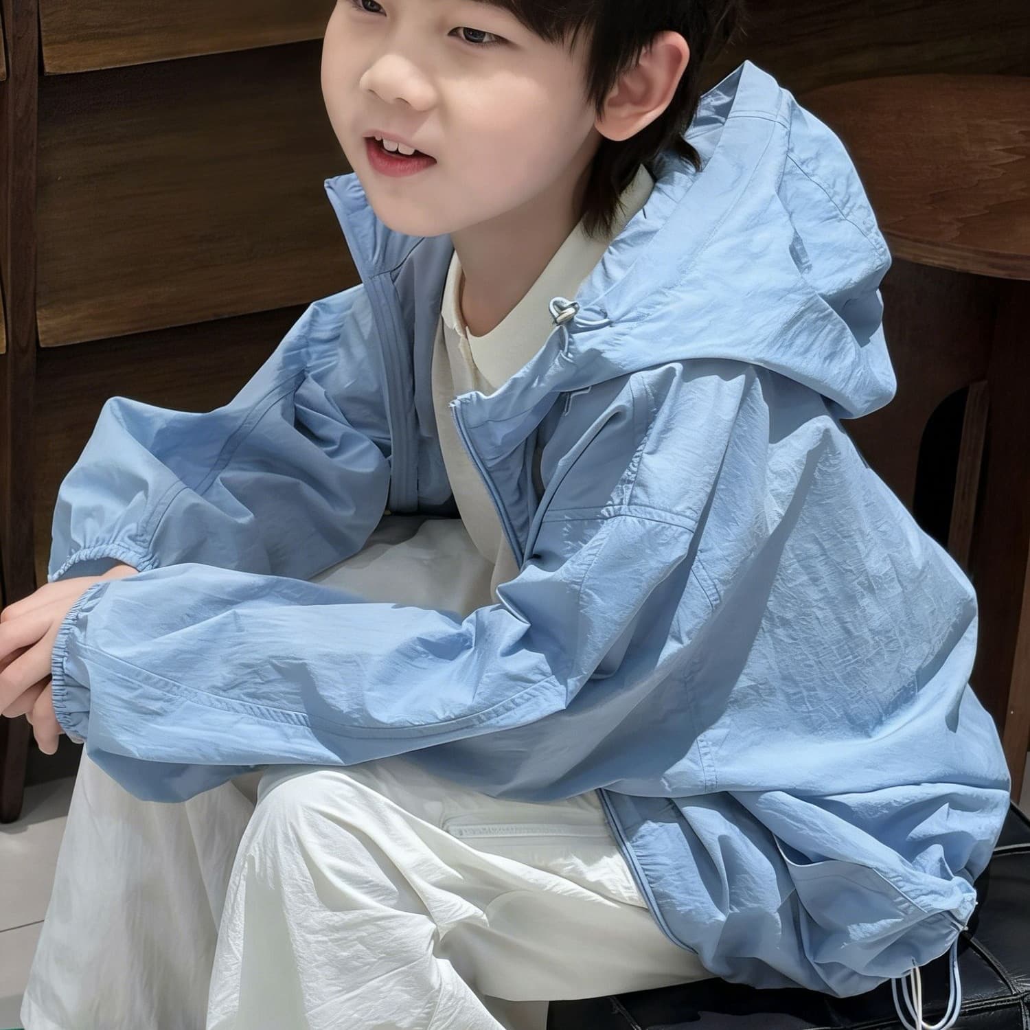 Boys' Summer Sun Protection Jacket Kids Thin Coat 2026 New, Korean Style Hooded Top Lightweight Air Conditioning Wear