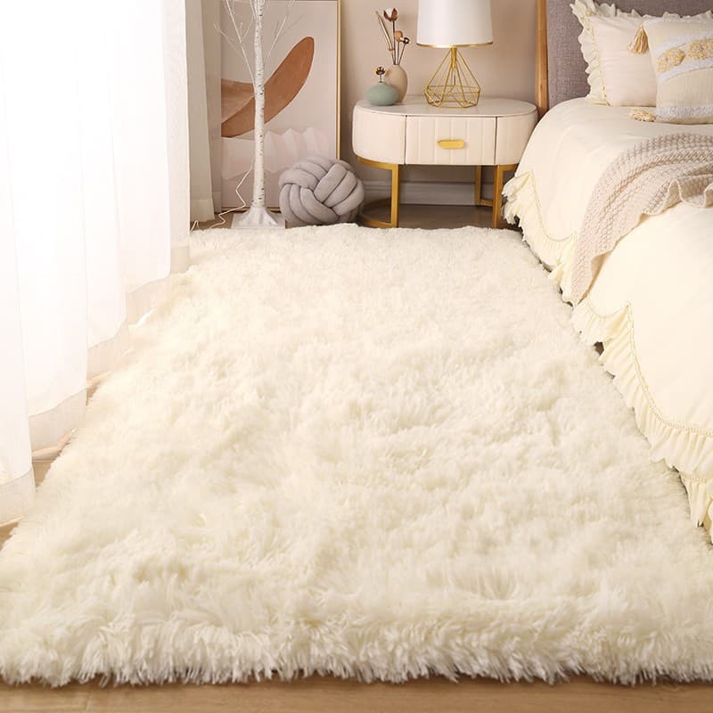 Nordic imitation silk wool girl bedroom bedside rug long plush living room sofa room carpet wholesale