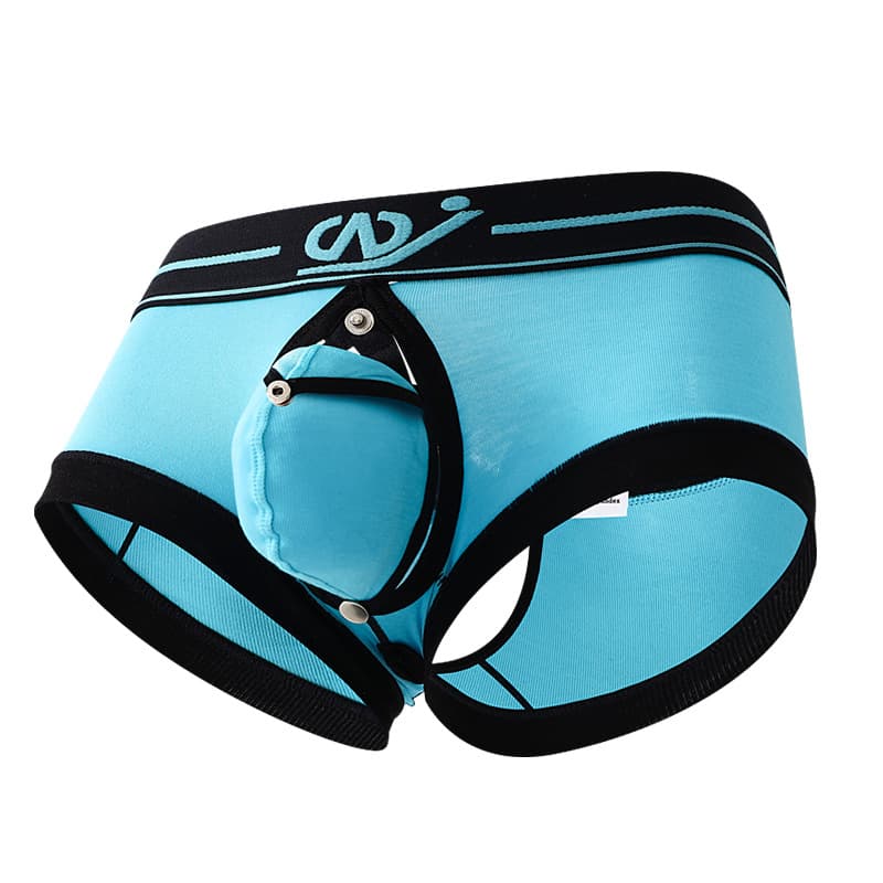 WJ Men's Modal Low-Rise Sexy Pouch Detachable Back Opening Boxer Briefs