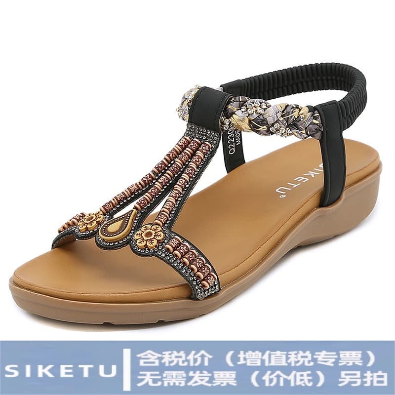 2230-3 Amazon 2026 Summer New Arrival Versatile Fashionable Women's Sandals with Elastic Band, Lightweight and Comfortable Slippers