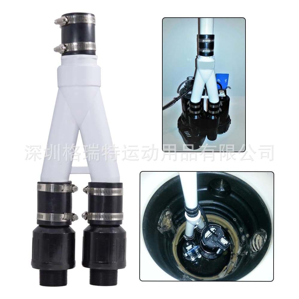 1-1/2 Inch Silent Check Valve Y-Type Dual Sump Pump Connection System (PSDPKIT1)