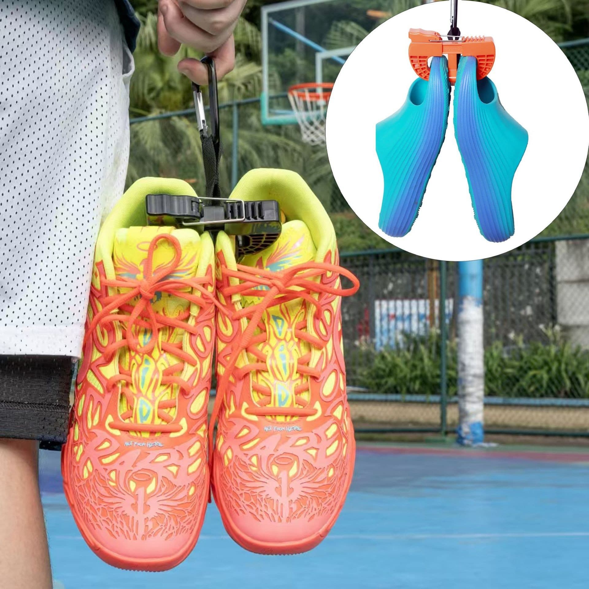 Outdoor sports shoe clip, backpack hanger, shoe clip, item hanger, basketball and soccer shoes and clothing.