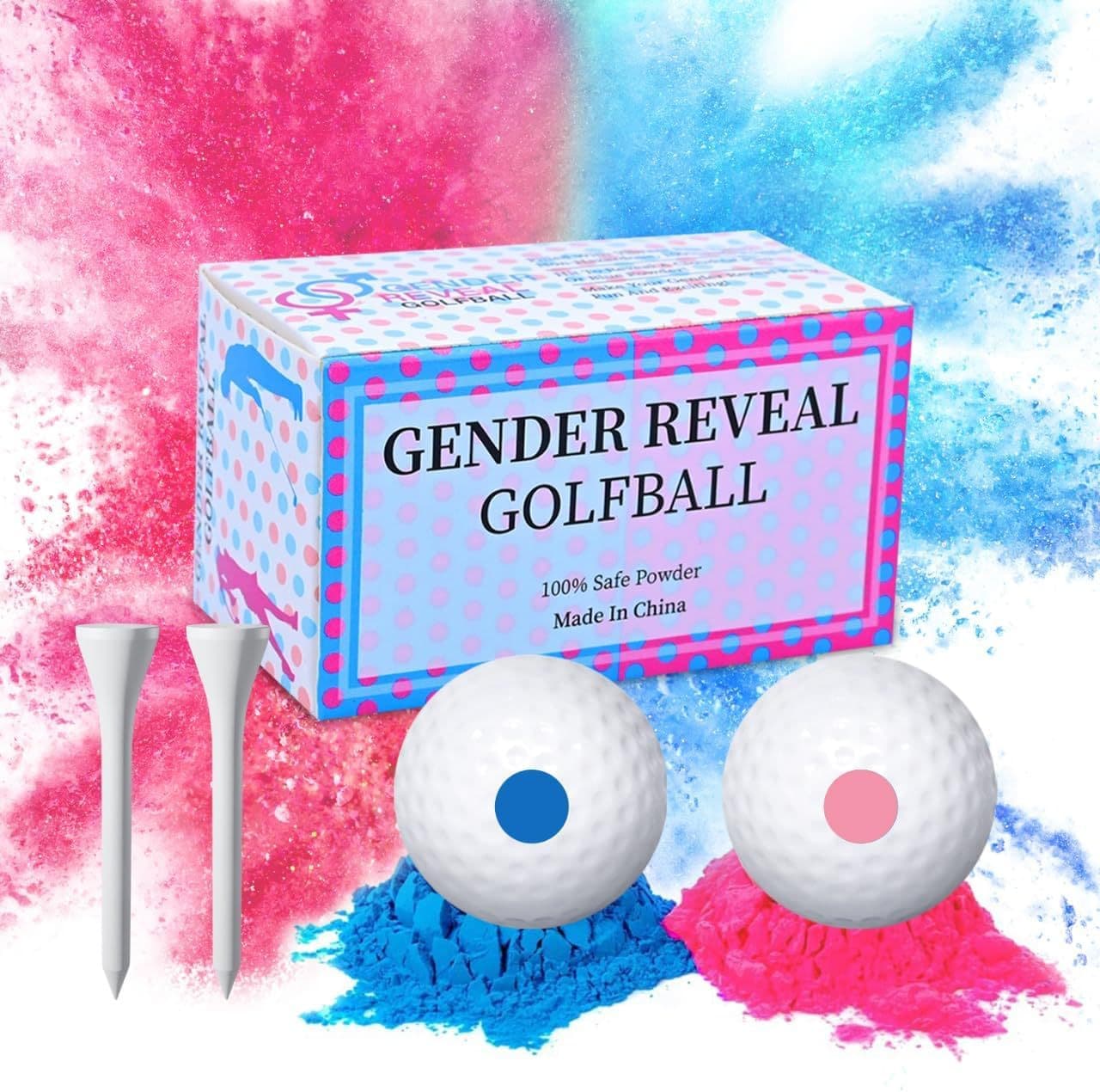 Gender Reveal Golf Balls Party Atmosphere Props Boys Girls Theme Event Decorations Colorful Boxes Packaging Golf Ball Game