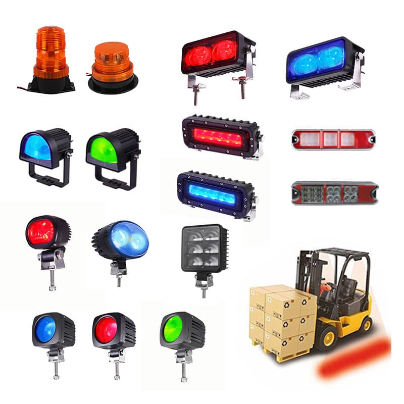 Red And Blue LED Forklift Safety Warning Light Area Work Light with Arrow Head And Circular Boundary for Heavy Machinery