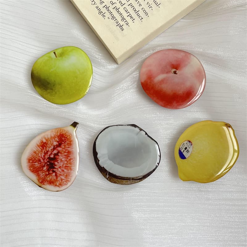 Korean ins same model fig coconut lemon air bag holder creative lazy support retractable mobile phone holder