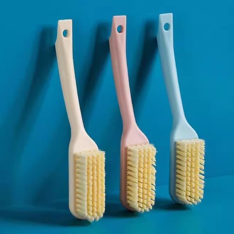 Shoe Brush with Soft Bristles, Home Use, Non-Damaging to Shoes, Multi-Purpose Long Handle for Cleaning Shoes and Laundry