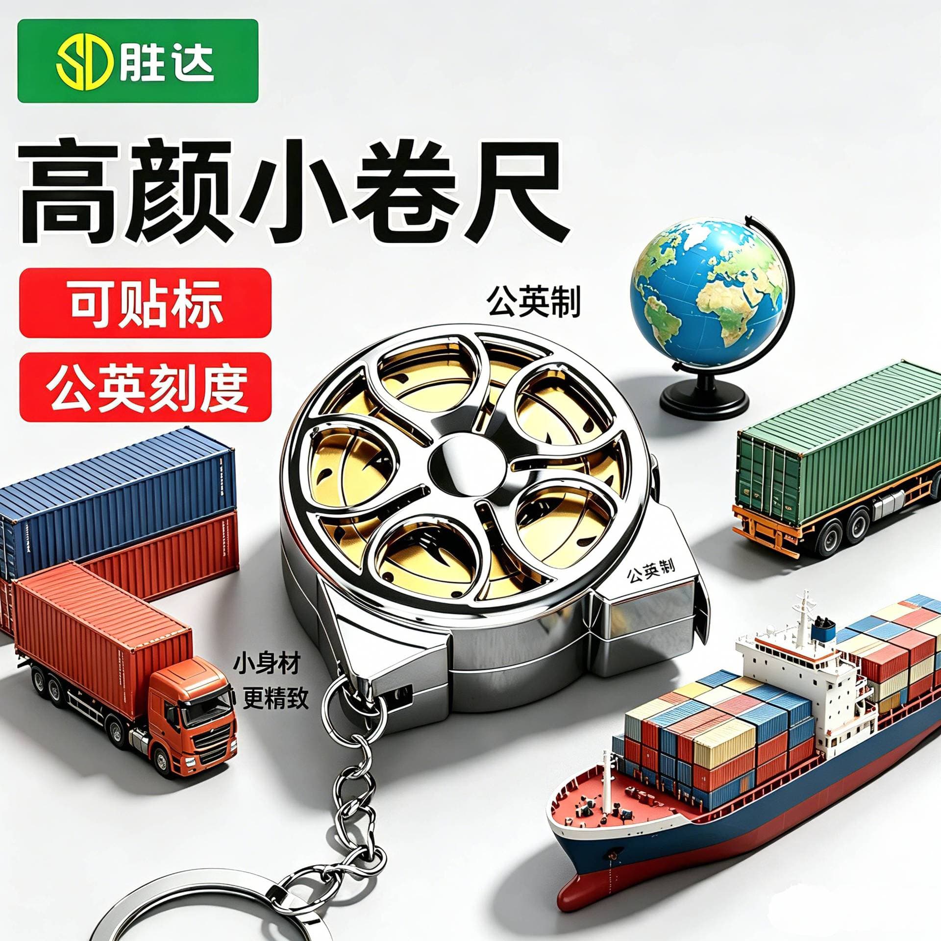 Source factory mini tape measure portable small tape measure small household keychain portable high-end practical ruler