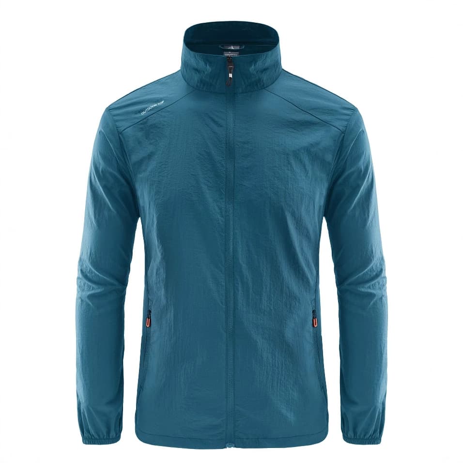 Men's Sun Protection Jacket Summer 2025 Lightweight Casual Breathable Stand Collar Jacket Youth Student Outdoor Skin Jacket