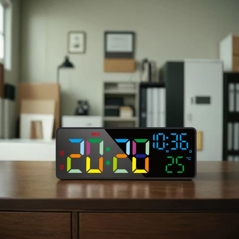 Cross-Border LED Digital Temperature Clock Electronic Alarm Multifunctional Timer Battery or Plug-In Operated