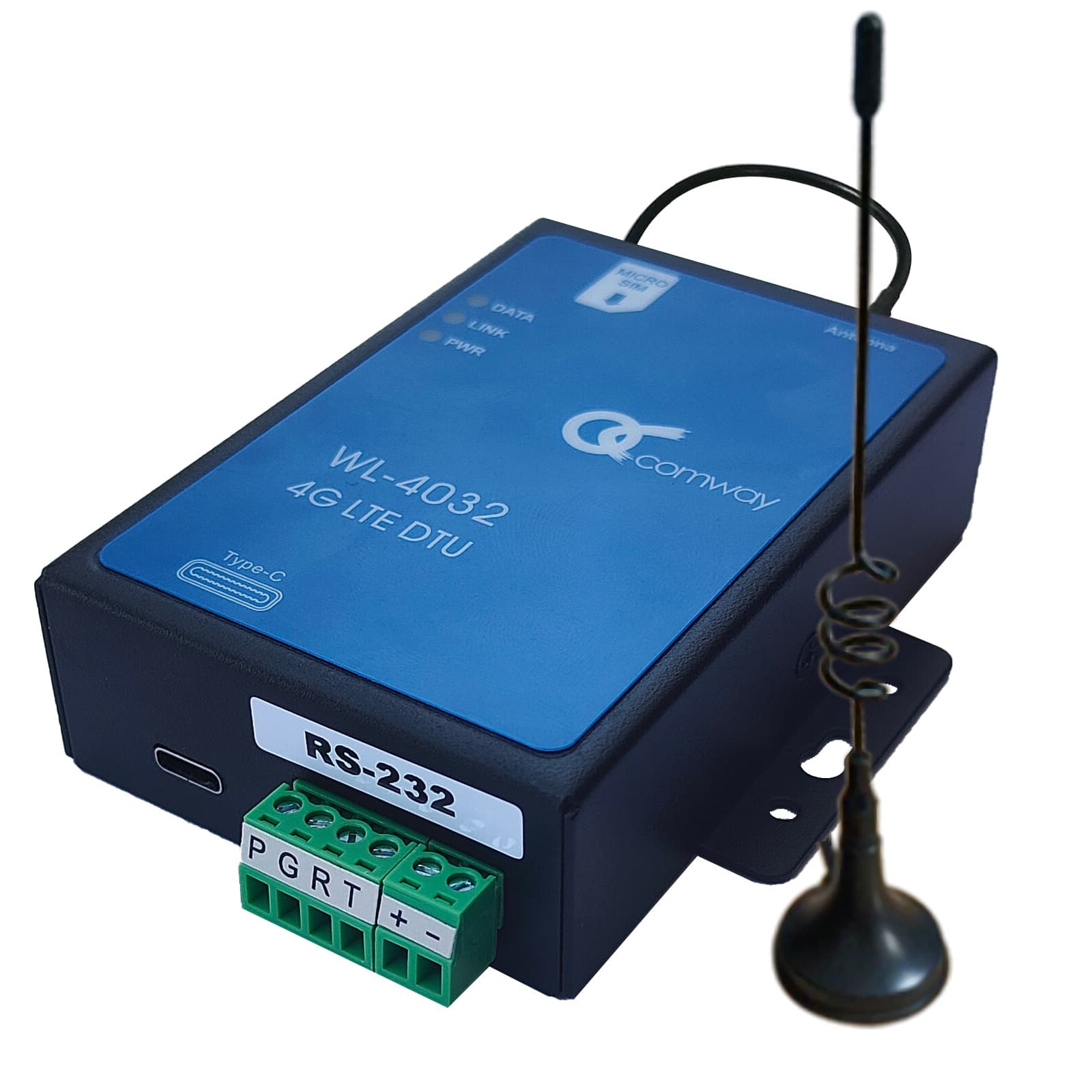 4G DTU Wireless Data Transmission Module, Supports Remote Serial/Modbus RTU Communication