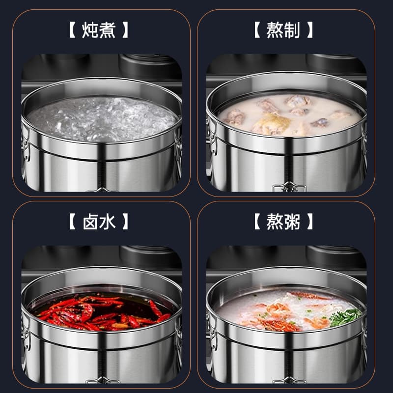 [Free Shipping] 304 Stainless Steel Commercial Stockpot with Lid, Large Capacity Water Storage Pot, 50L Meat Brine Pot Soup Pot