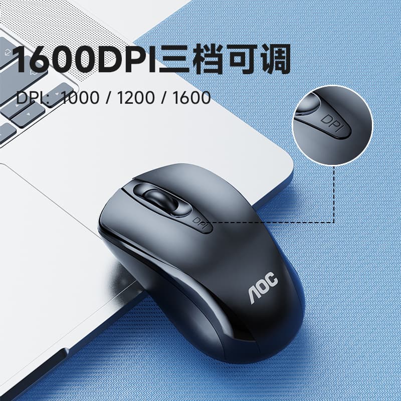 AOC MS320 Wireless Mouse, 4D Portable Office Laptop Desktop Computer Business Home Mouse Wholesale