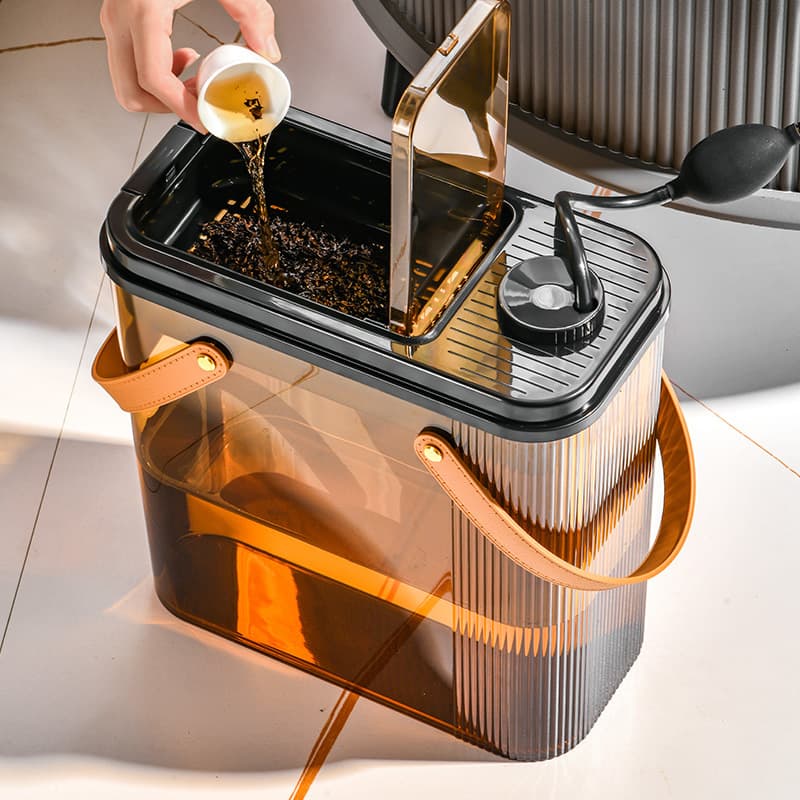 Tea Bucket with Dregs Separation and Filter Drainage, Tea Table Wastewater Bucket, Gongfu Tea Accessories, Tea Ceremony Water Container