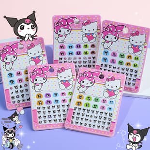 Sanrio Cartoon Cute Kids Nail Stickers Hello Kitty Kuromi Student Reward Small Size Nail Art Decals
