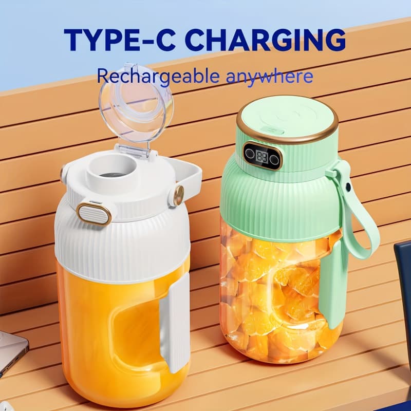 2026 New Cross-Border Drop Shipping Rechargeable Portable Juicer Cup (with Digital Function)