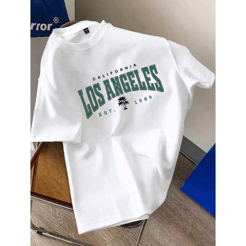 Cross-border City Style Los Angeles Short Sleeve European and American Trendy Loose Top for Men and Teens