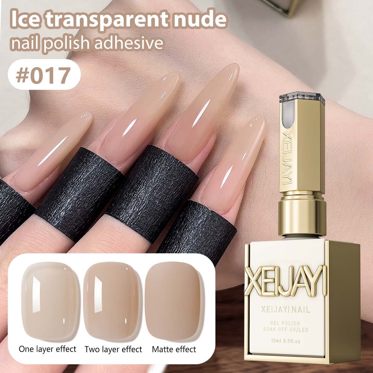 Watery Jade Gel Nude Sheer 2025 New Arrival Gentle Skin-Brightening Ice Skin Nude Nail Polish Gel 15ml Trendy Color