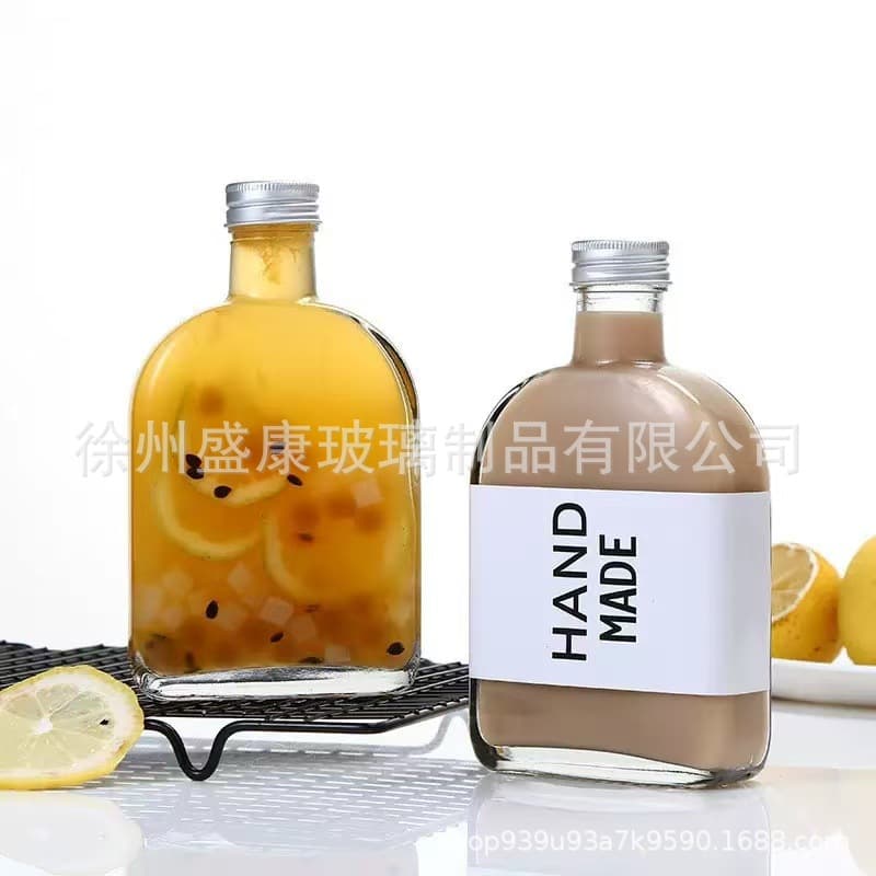 Trendy Fashion Glass Bottle, New Style Coffee/Milk Tea/Drink Bottle, Health Wine/Juice/Fruit Wine/Cold Brew Tea Bottle