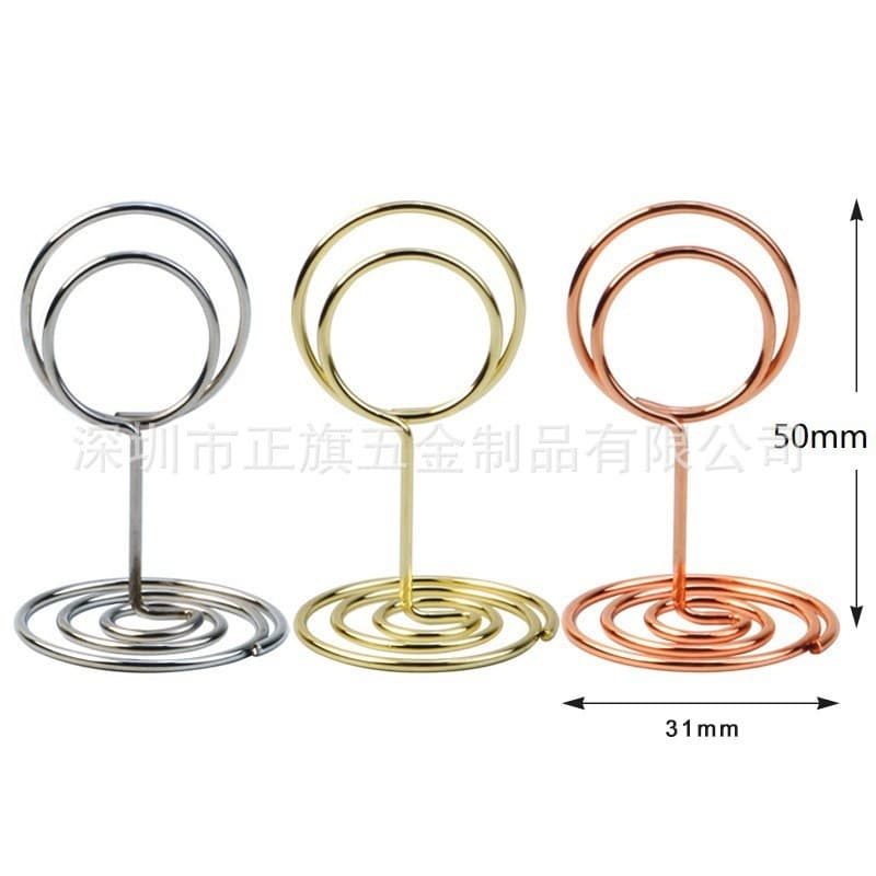 50mm Vertical Memo Clip, Metal Sticky Note Clip, Cake Topper, Simple Birthday Decoration, Wedding Photo Clip