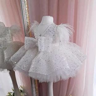 2025 New Girls Princess Dress with Sequins, Flower Girl Performance Gown for Piano Recital, Wholesale