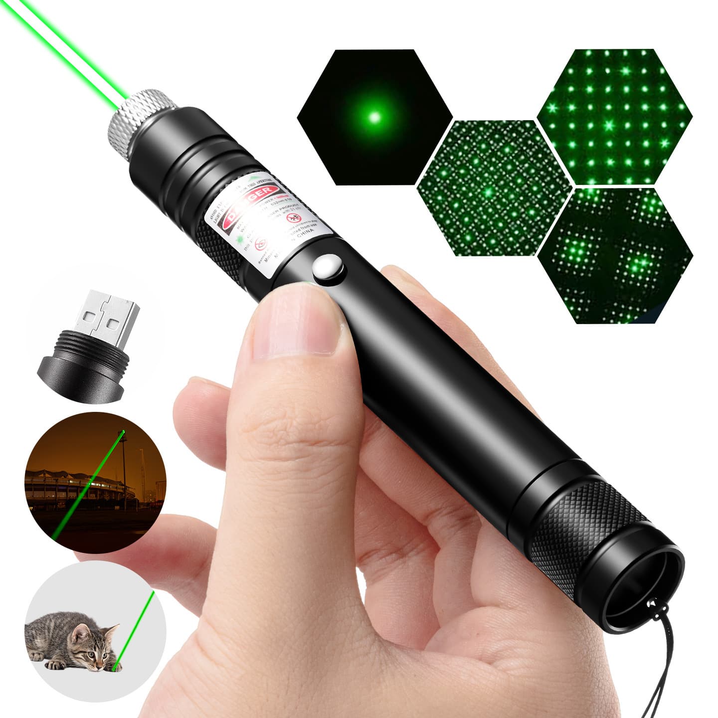 Cross-border Laser Flashlight Sand Table Real Estate Presentation Pointer Super Long-range Green Laser Flashlight Multifunctional Laser Light
