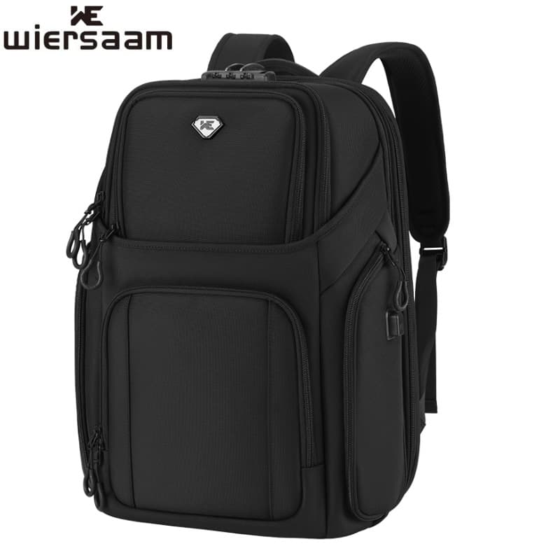 New Lightweight Men's Backpack Expandable Business Large Capacity Short Trip Travel Backpack Combination Lock Anti-Theft Laptop Bag