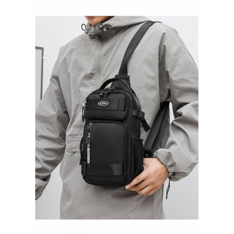 Men's Crossbody Bag, Outdoor Multi-Functional Tactical Crossbody Bag, Waterproof Casual Sports Luxury Backpack, High-End Three-Proof P9