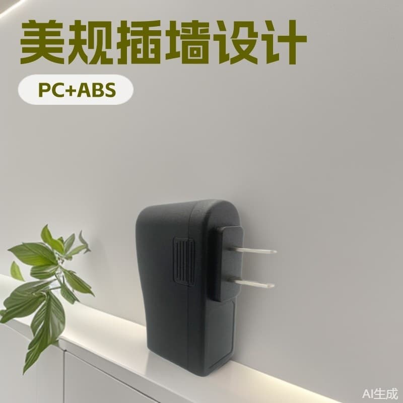 Power adapter shell US standard wall-mounted plastic plastic Shanghai shell 388 power supply shell ABS buckle shell