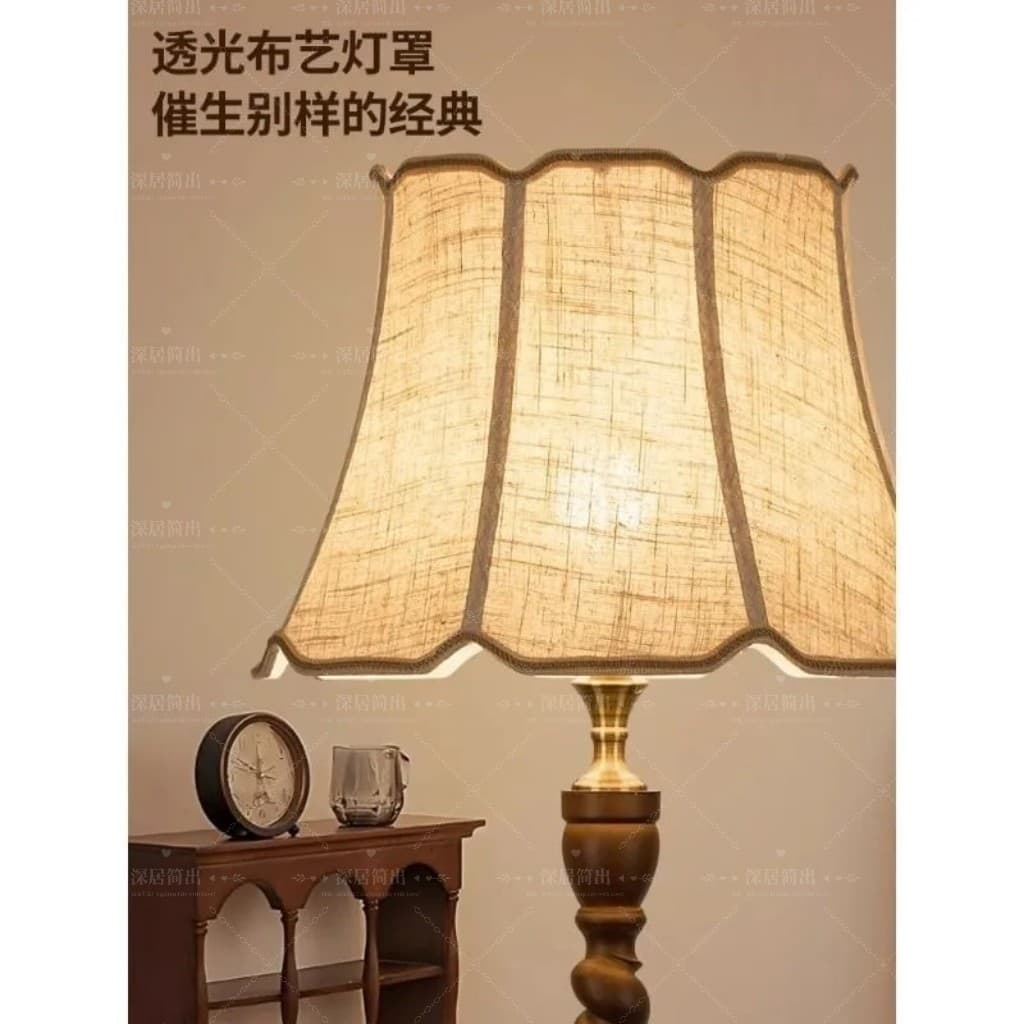 Linen Fabric American Style Lampshade, Bedroom Bedside Lamp Shade, European Modern Simple Warm Floor Lamp Shade