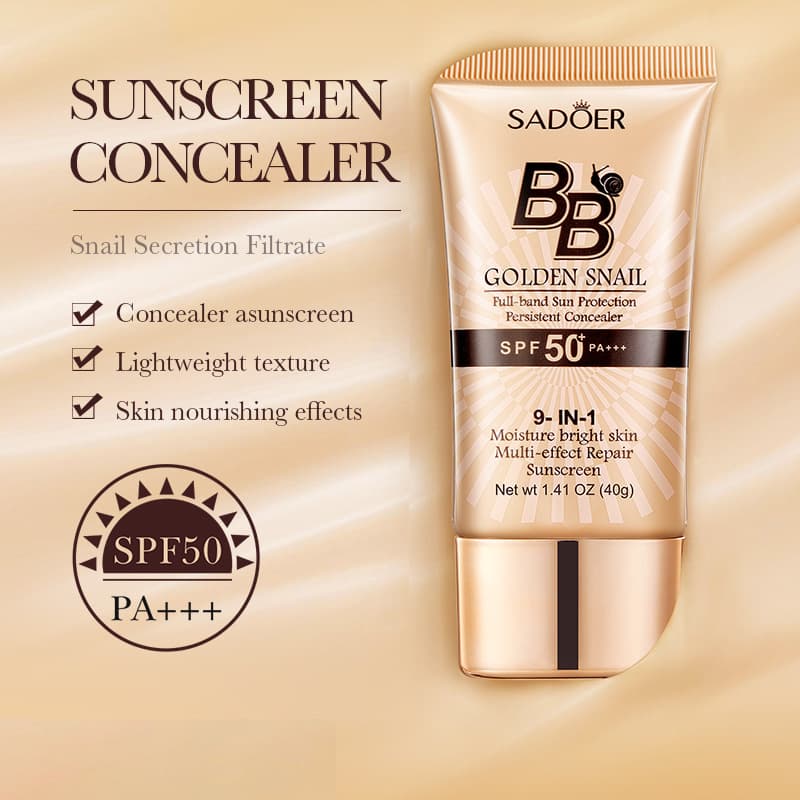 All-English SADOER Golden Snail BB Cream Isolation Protection Even Skin Tone BB Cream Cross-border Foreign Trade Wholesale