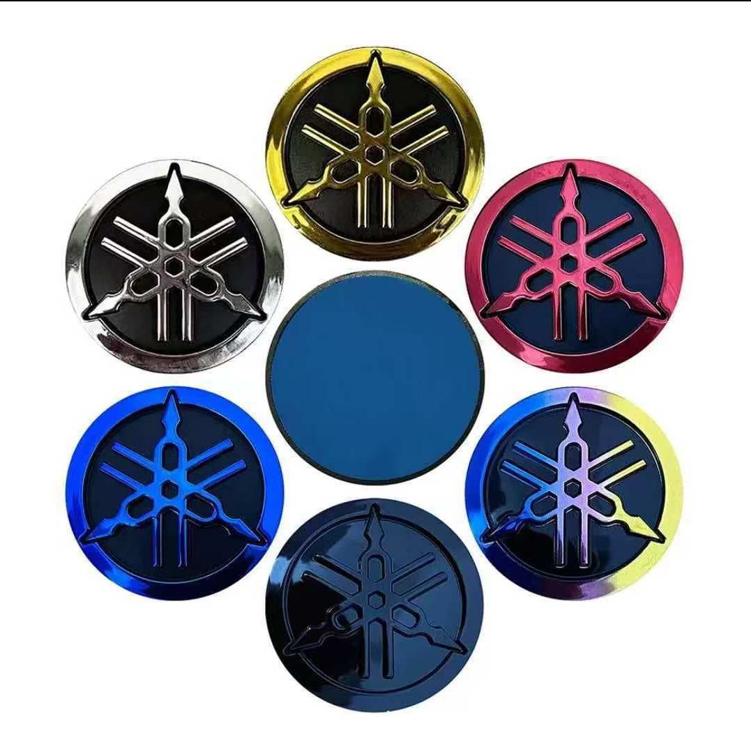 For Yamaha Motorcycle Emblem Sticker ABS Hard Plastic Sticker 3D Decorative Sticker 5cm
