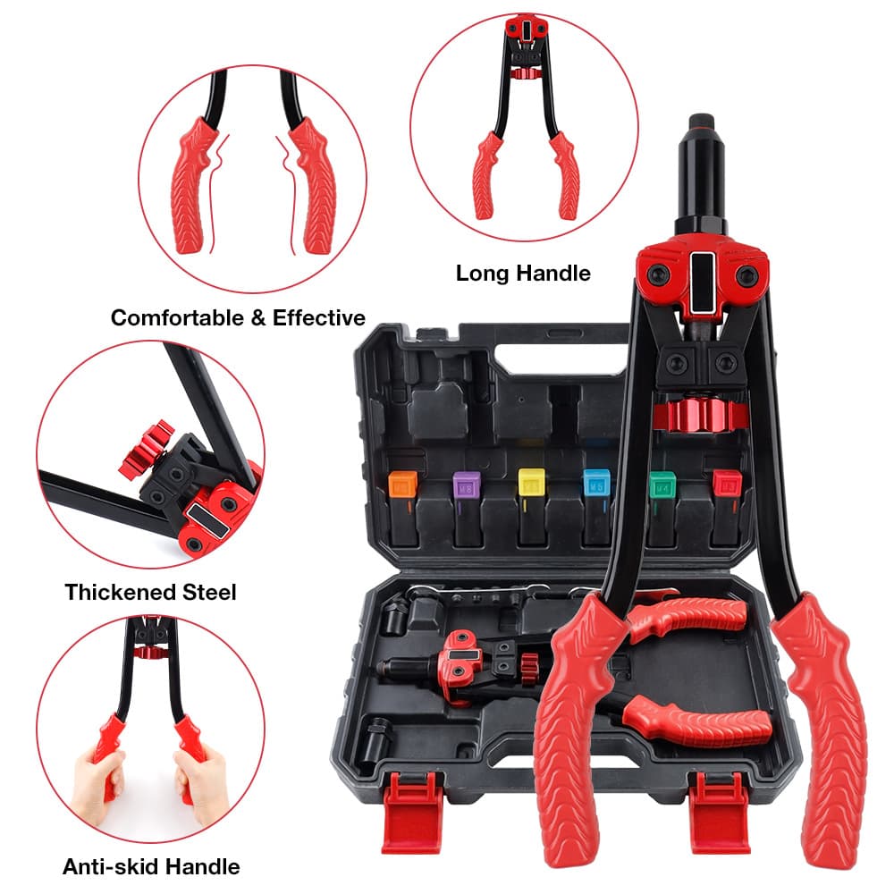 Cross-Border Manual Rivet Gun, Rivet Gun, Manual Double-Handle Rivet Gun, Hardware Tools, Durable Labor-Saving Rivet Gun